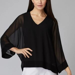 Zara Woman  Black Sheer Women's Top M